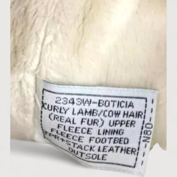 Bearpaw Botica White Shearling Wool Curly Lamb Fur Mongolian Sherpa Heel Boots 6 - Picture 4 of 8